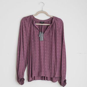 Current Air Notched Neckline Floral Blouse NWT